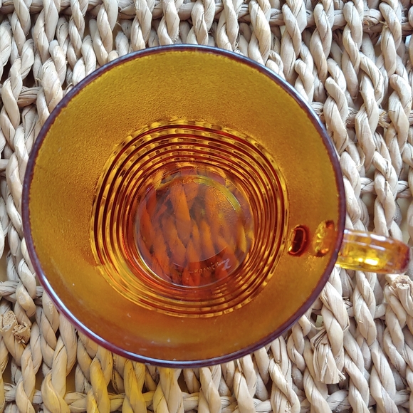 Duralex France Amber Glass Tea Coffee Cups Vintage - Picture 7 of 9